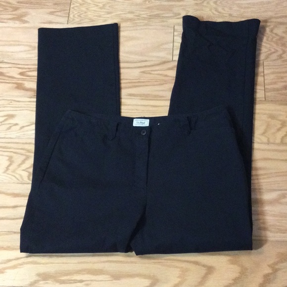 14T L.L. Bean black cotton stretch pants - Picture 1 of 15